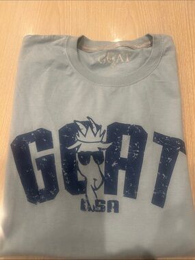 GOAT USA Men’s Pale Blue Graphic Tee